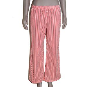 Striped Cotton Pajama Pants Lightweight Lounge Wear Relaxed Sleepwear Nightwear